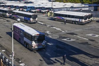 Deposito autobus, New York