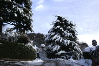 Paesaggio innevato nel Torinese, foto di repertorio