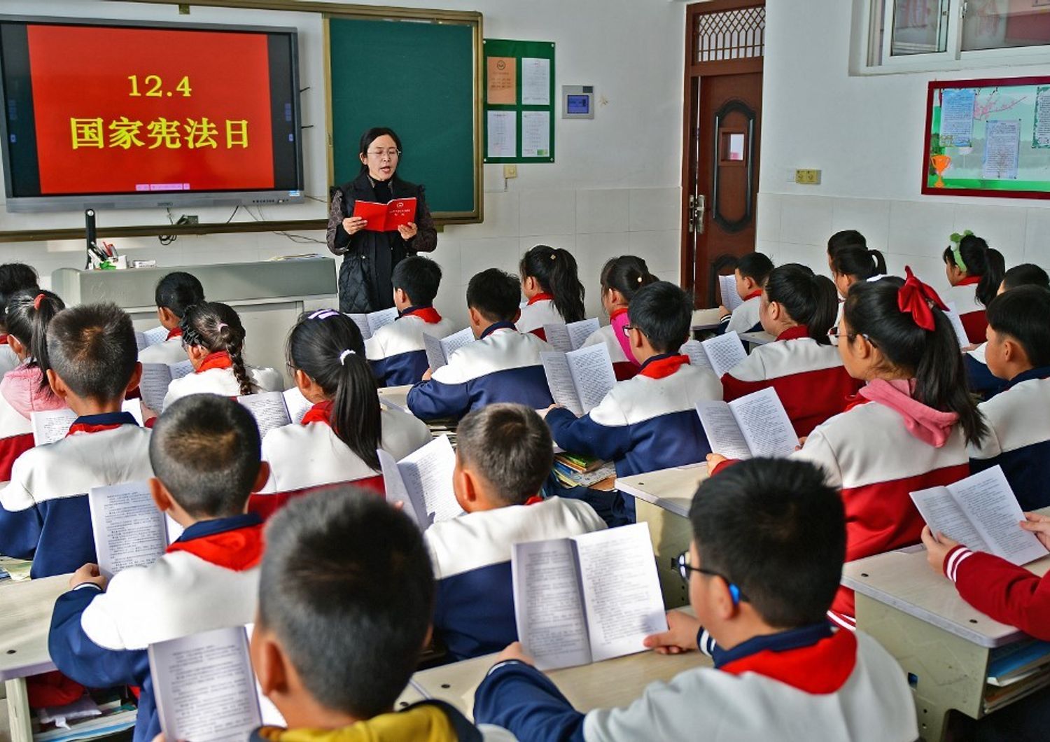 Studenti in aula in Cina