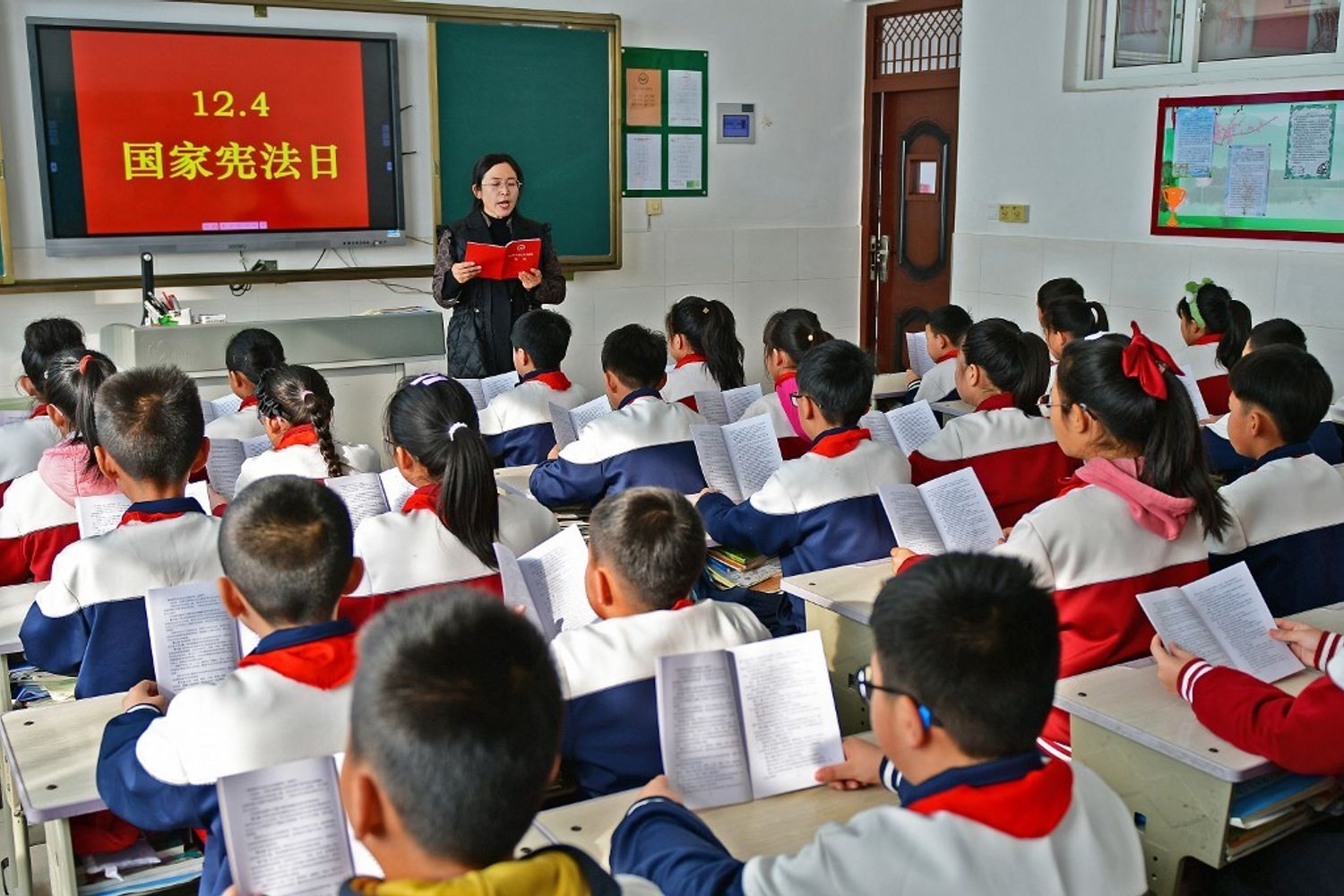 Studenti in aula in Cina