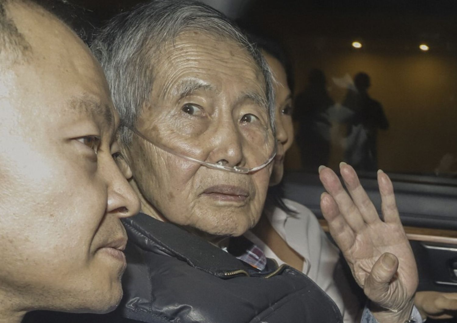 Alberto Fujimori dopo la scarcerazione