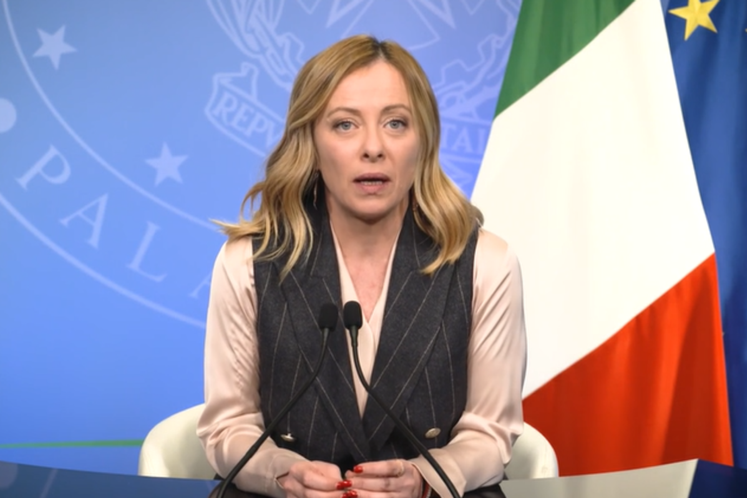 La premier Giorgia Meloni nel videomesaggio alla Confesercenti