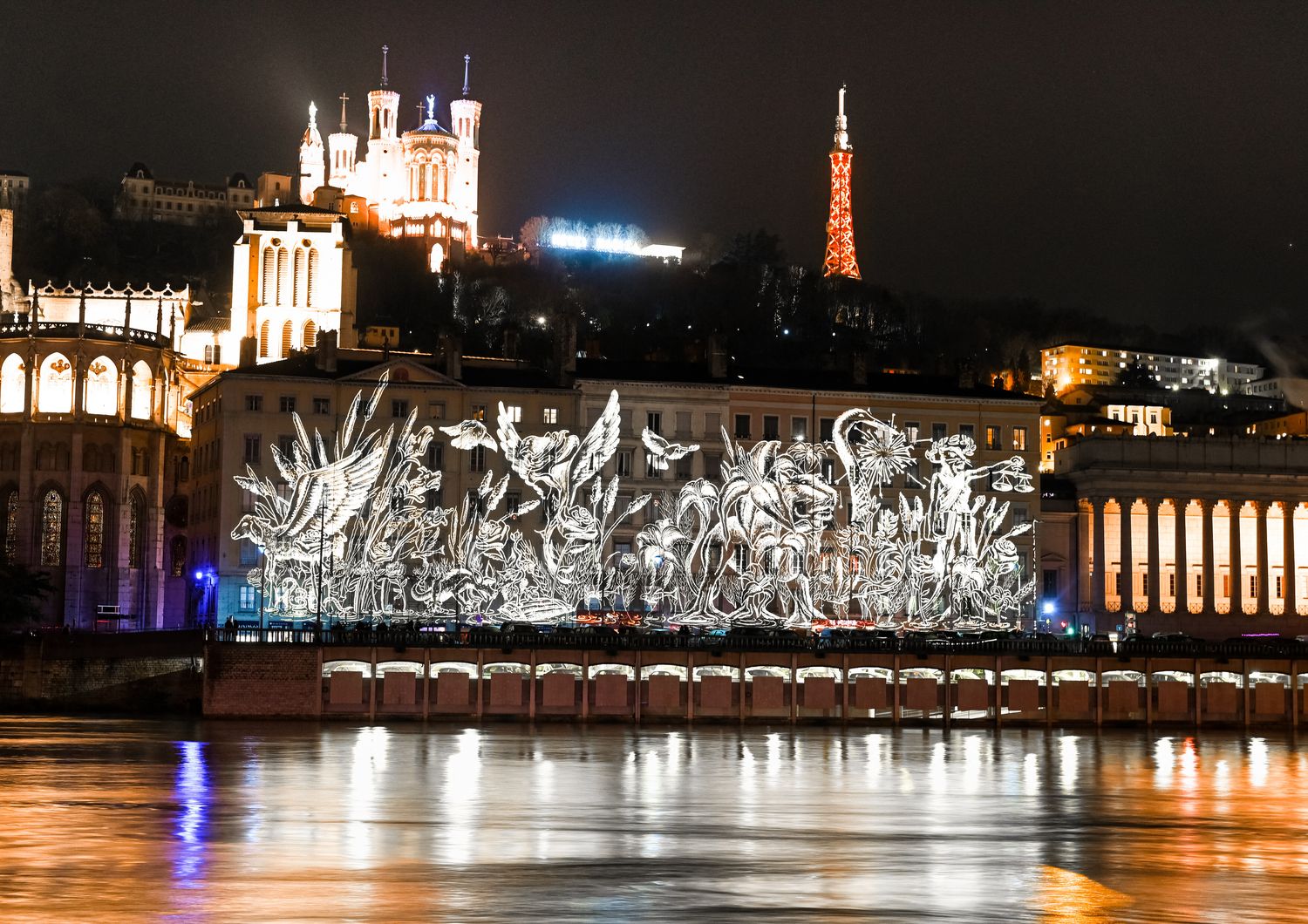 Festival delle luci nel centro storico di Lione