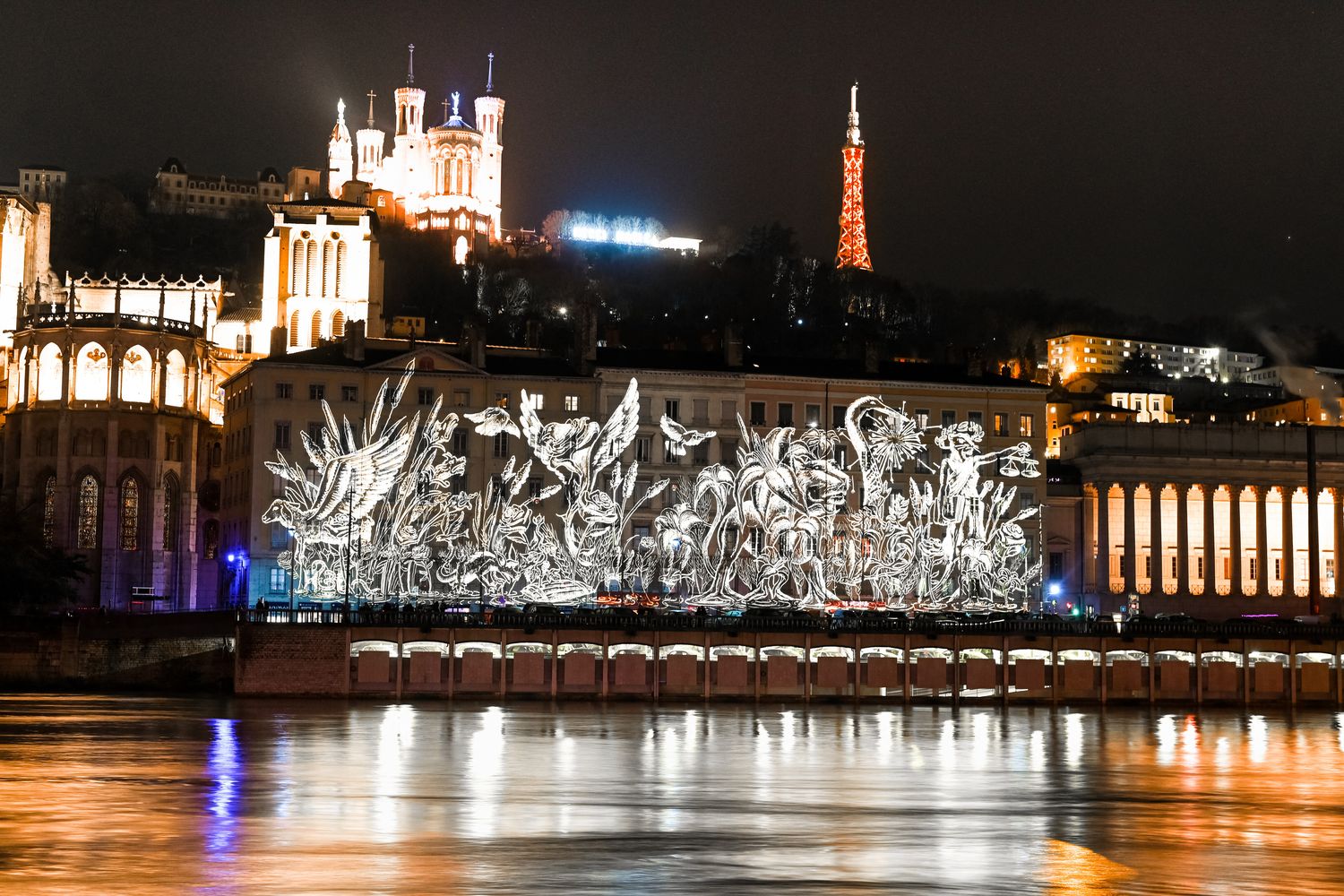 Festival delle luci nel centro storico di Lione
