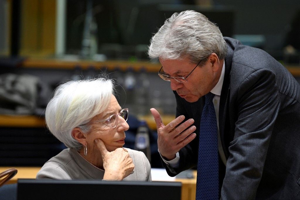 Paolo Gentiloni e Christine Lagarde