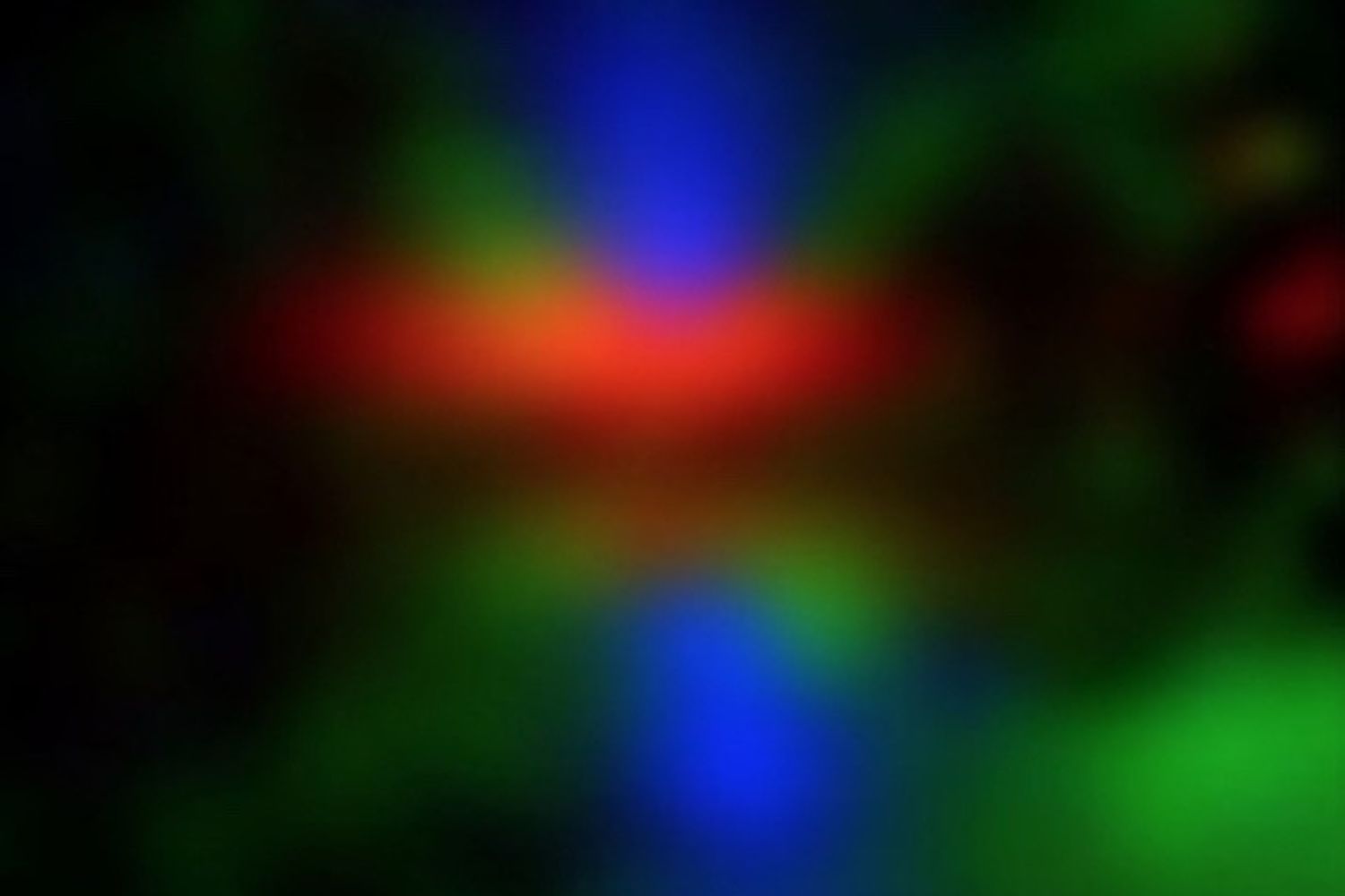 Immagine composita intorno alla regione del discoprotoplanetario HH 48 NE