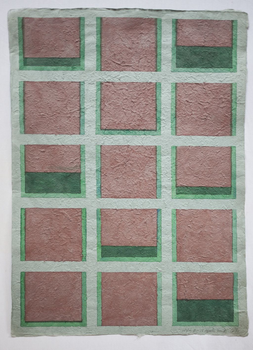 Ennio Tamburi, XY, 2005, acquarello su carta Tibet