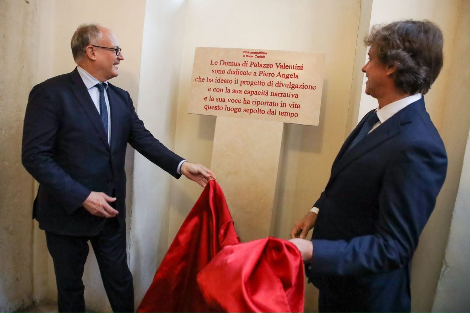 Roberto Gualtieri e Alberto Angela