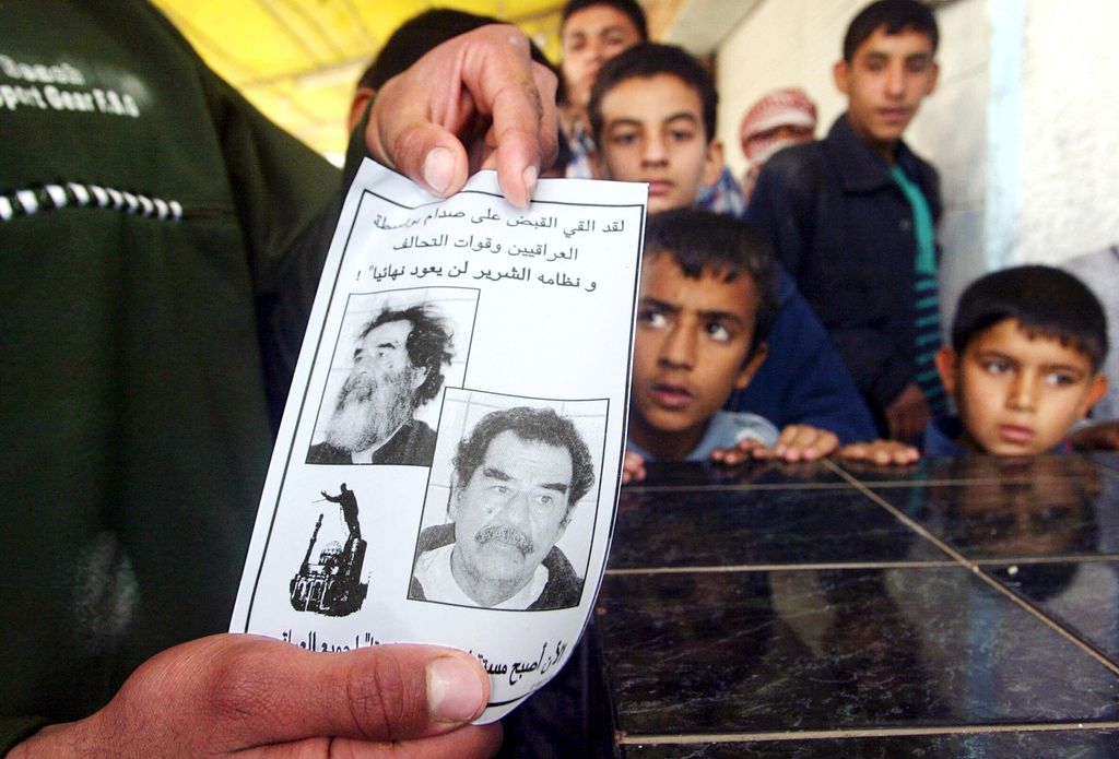 &nbsp;'Pamphlet' fatto circolare il 16 dicembre 2003 che annunciava la cattura del dittatore