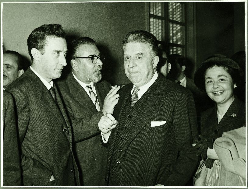 Neri Pozza con Eugenio Montale&nbsp;