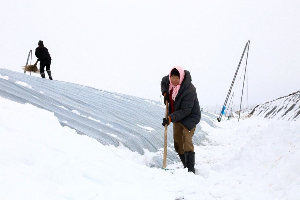 La neve ricopre molte zone rurali della Cina