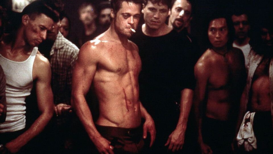 Brad Pitt sul set di &quot;Fight Club&quot; (1999)&nbsp;
