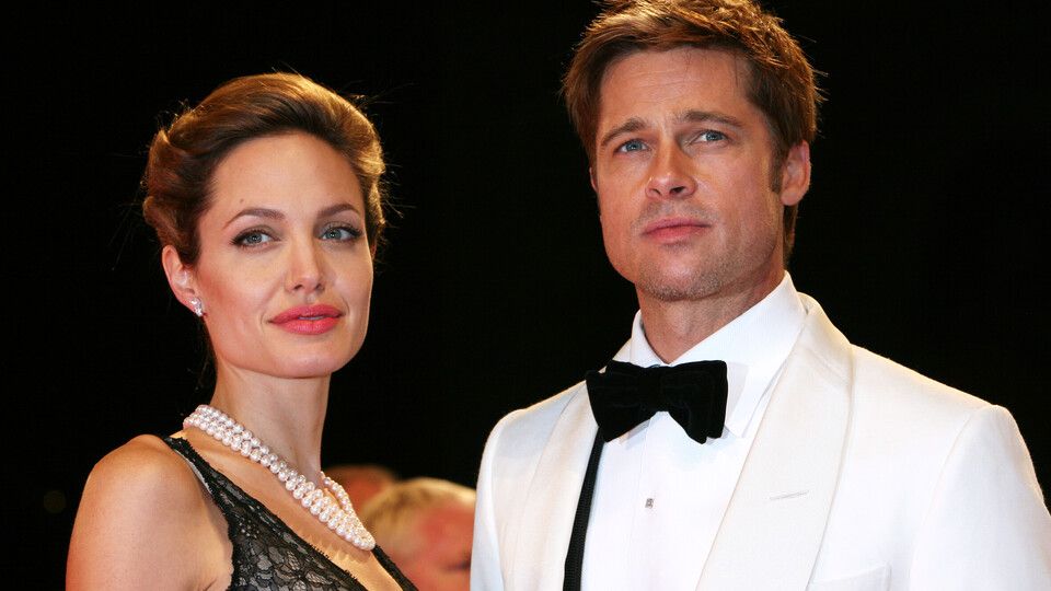 Brad Pitt con Angelina Jolie&nbsp;