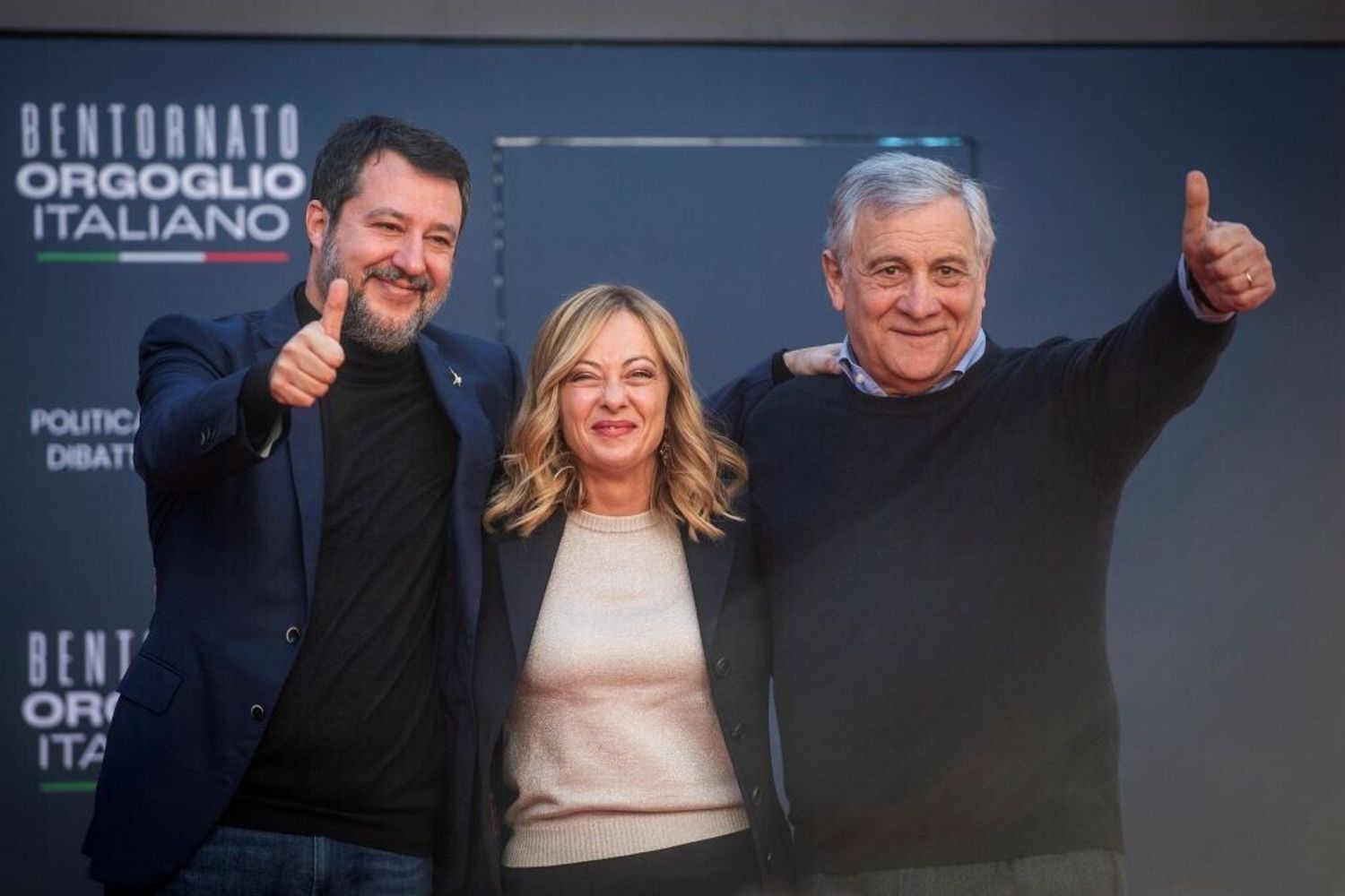 Matteo Salvini - Giorgia Meloni - Antonio Tajani
