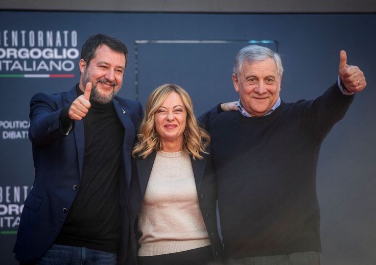 Matteo Salvini - Giorgia Meloni - Antonio Tajani
