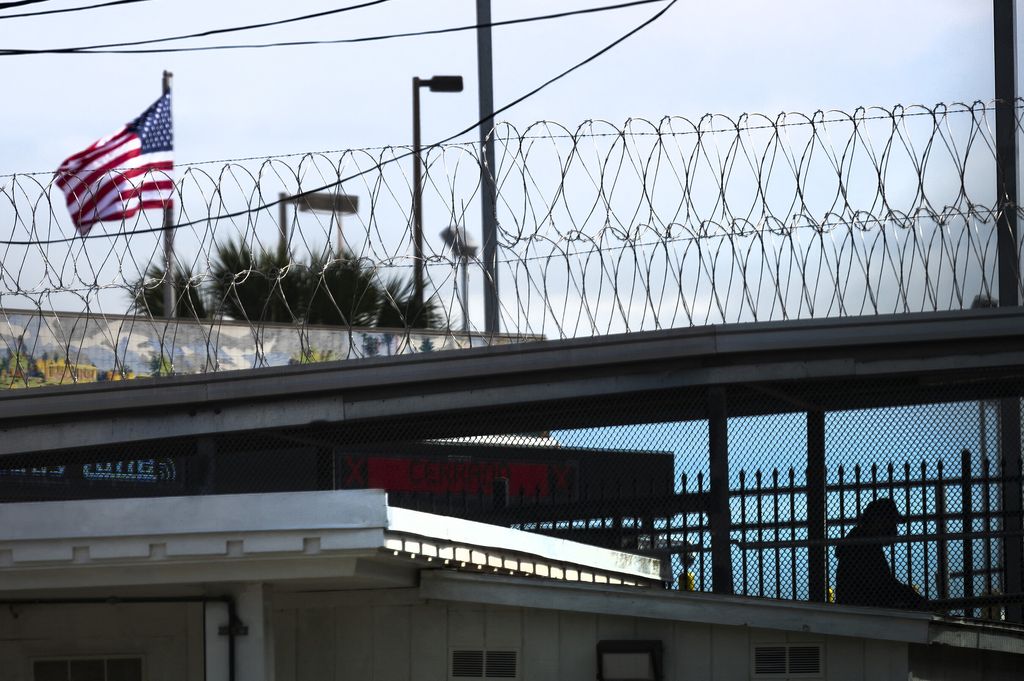 Un tratto della frontiera 'spinata' tra Messico e Texas