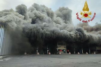 L'incendio nella discarica di Malagrotta