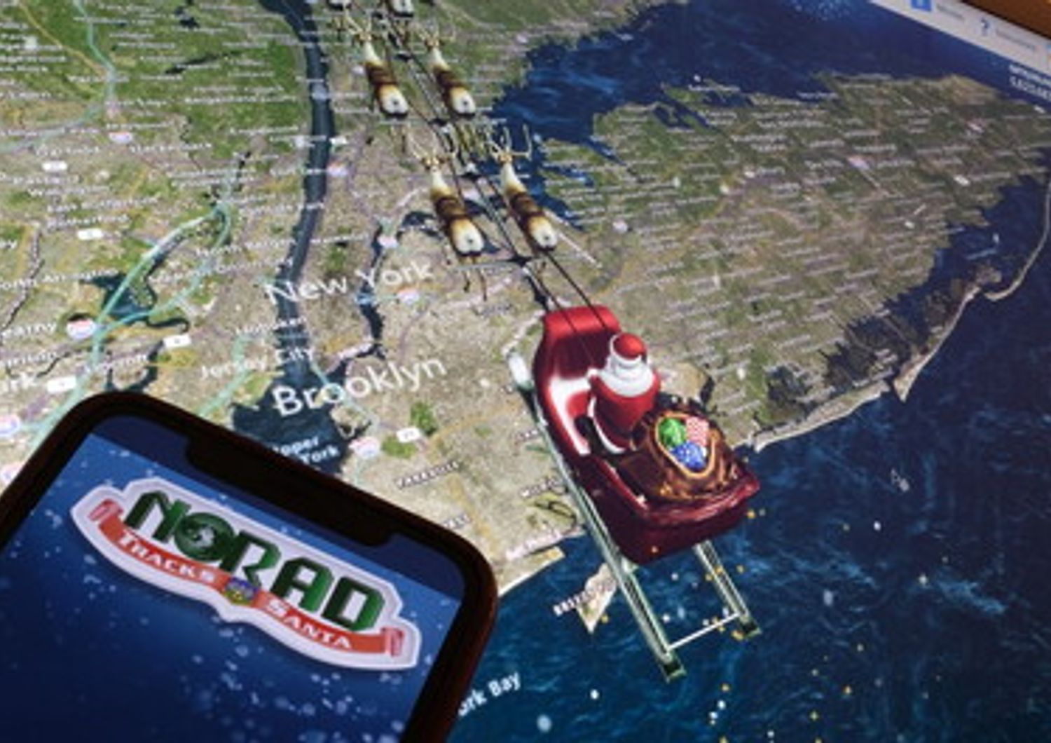 La mappa del Norad sul viaggio di Babbo Natale