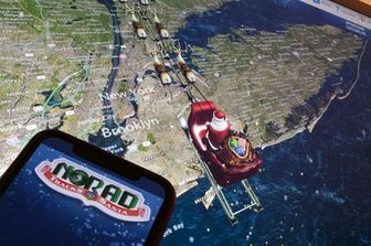 La mappa del Norad sul viaggio di Babbo Natale