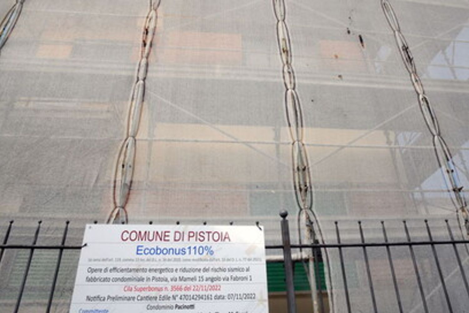 Un cantiere del superbonus 110