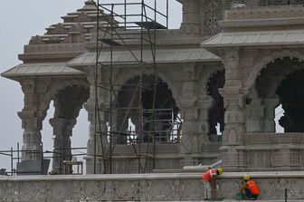 Il cantiere del tempio dedicato a Ram, Ayodhya