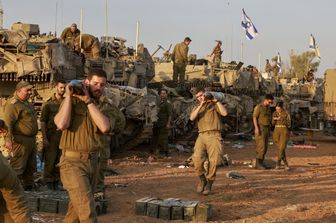 Soldati israeliani impegnati nella guerra contro Hamas
