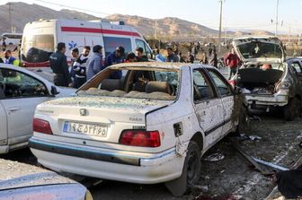 La scena dell'attentato a Kerman