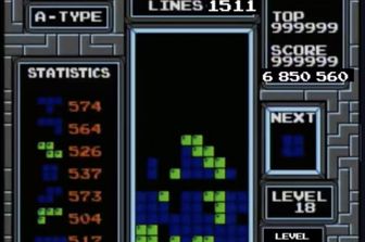La schermata che segna la vittoria di Gibson contro Tetris
