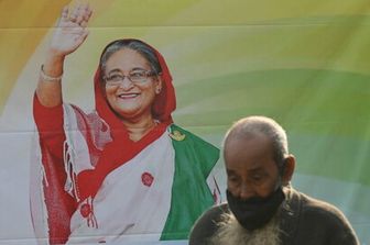 Poster della premier Hasina