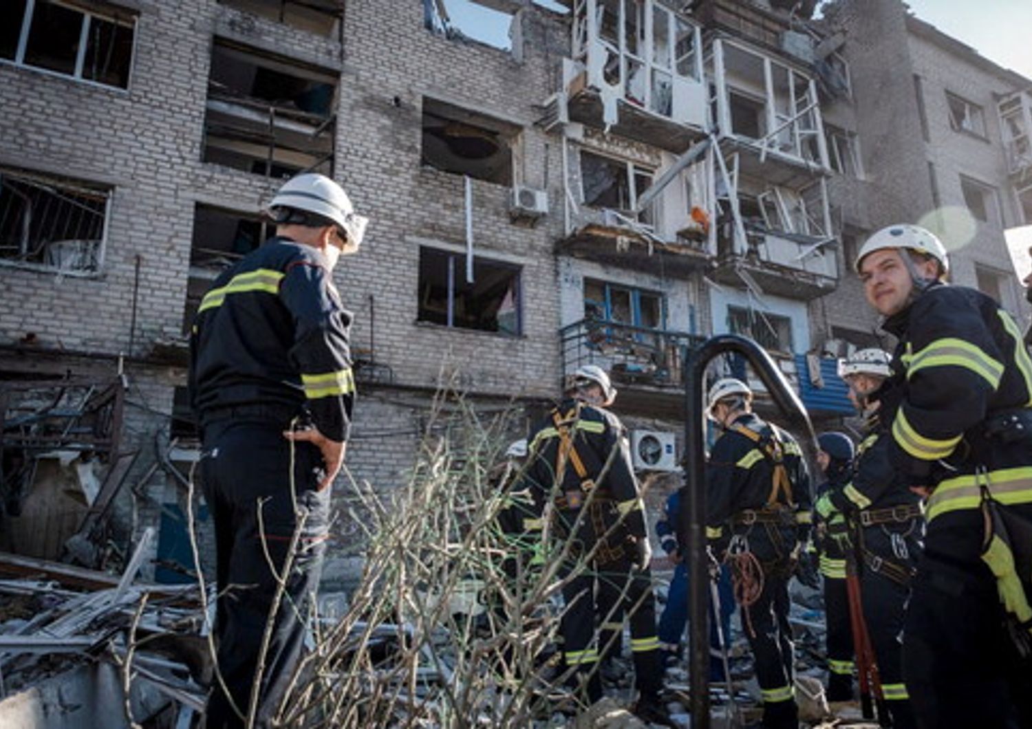 Servizi di emergenza ucraini a Pokrovsk