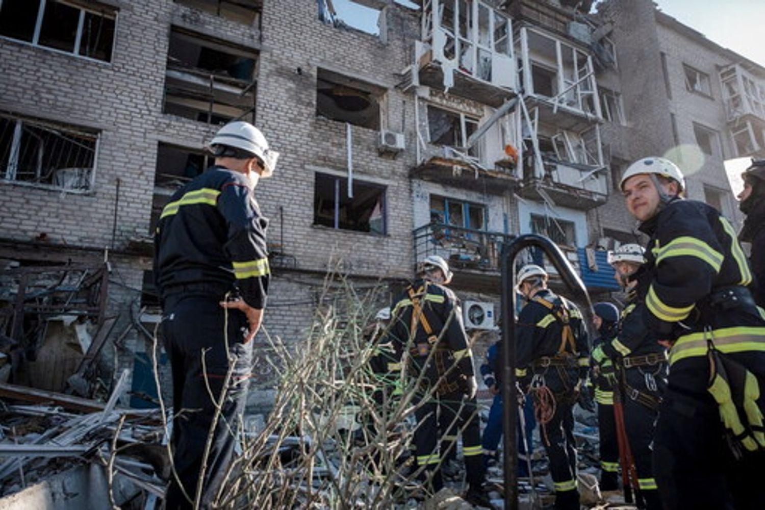 Servizi di emergenza ucraini a Pokrovsk