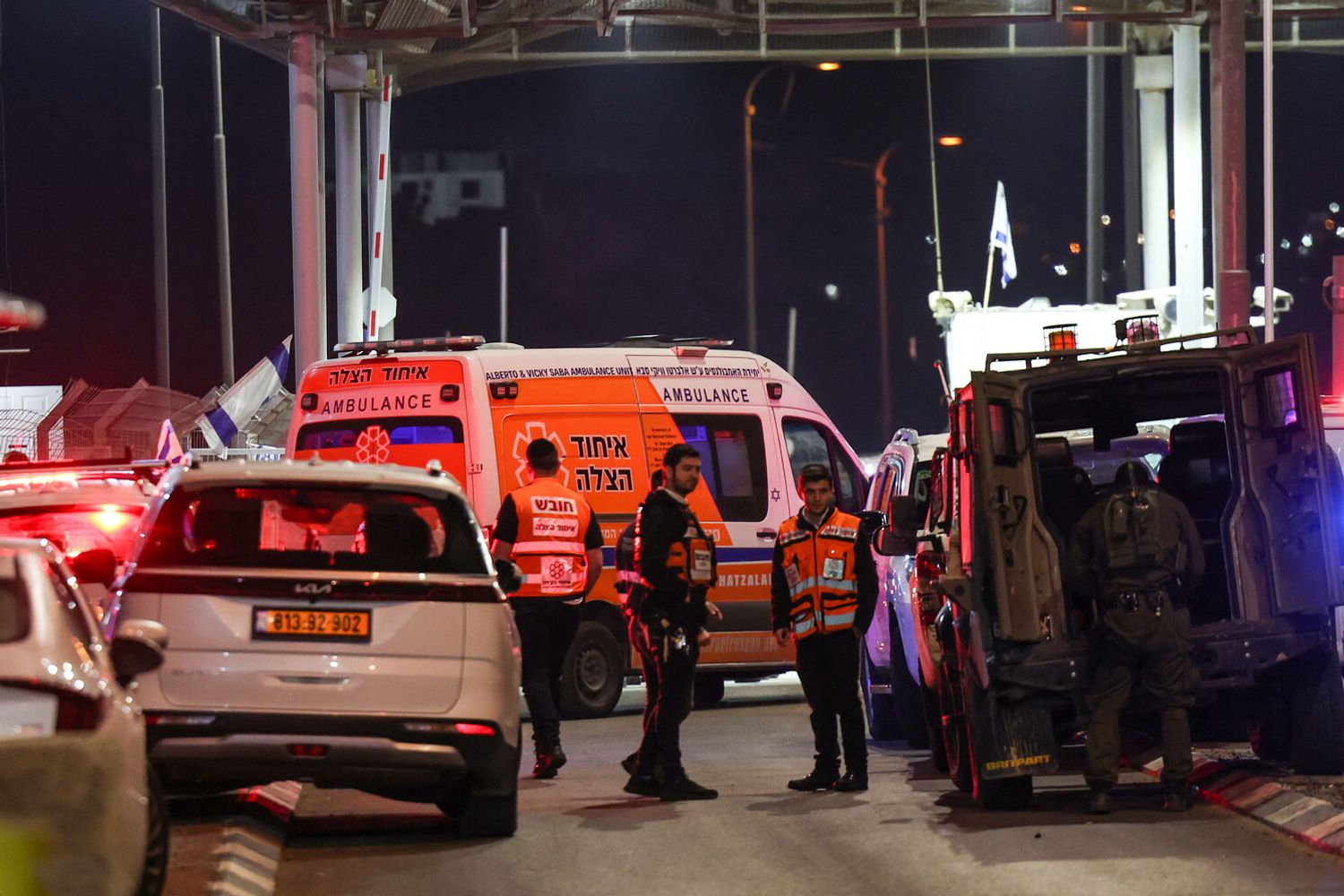 Un posto di blocco in Israele