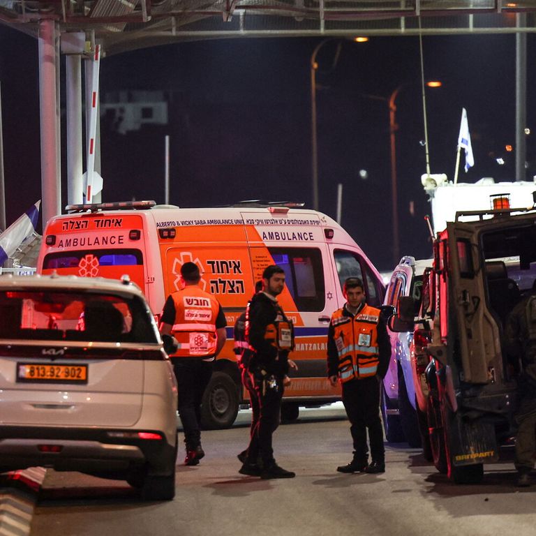 Un posto di blocco in Israele