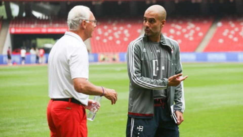 Franz Beckenbauer e Pep Guardiola al Bayern Monaco