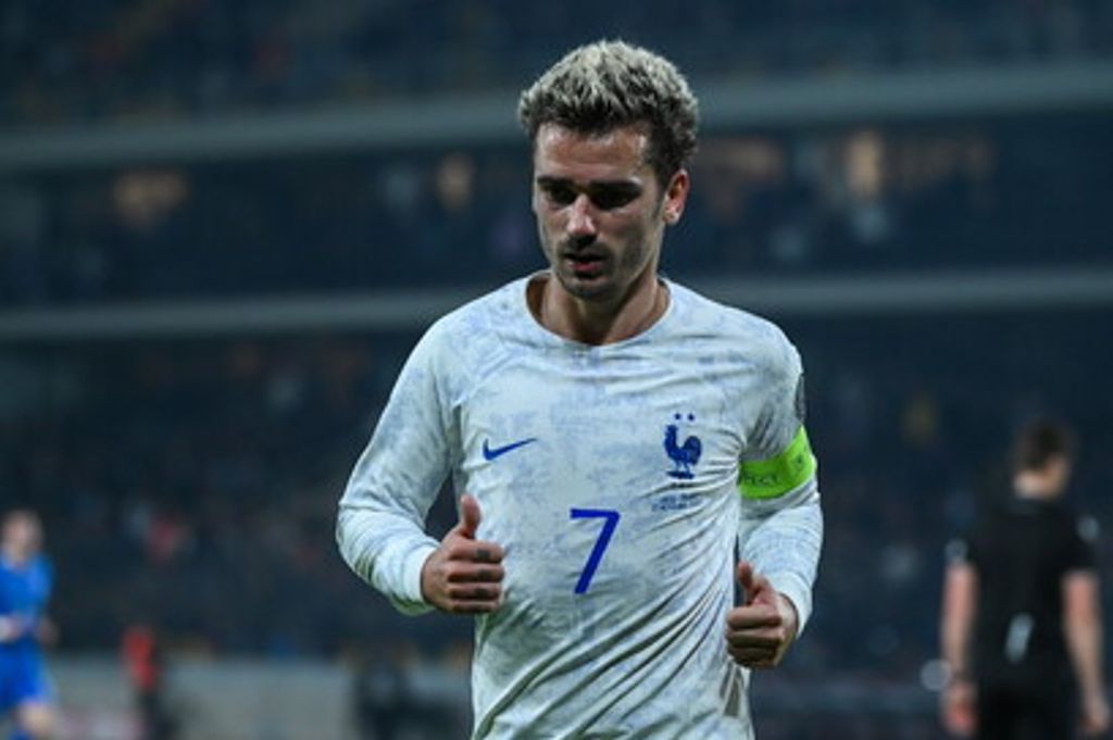 Antoine Griezmann, nel match Grecia-Francia del 21 novembre scorso per le qualificazioni ad Euro 2024&nbsp;
