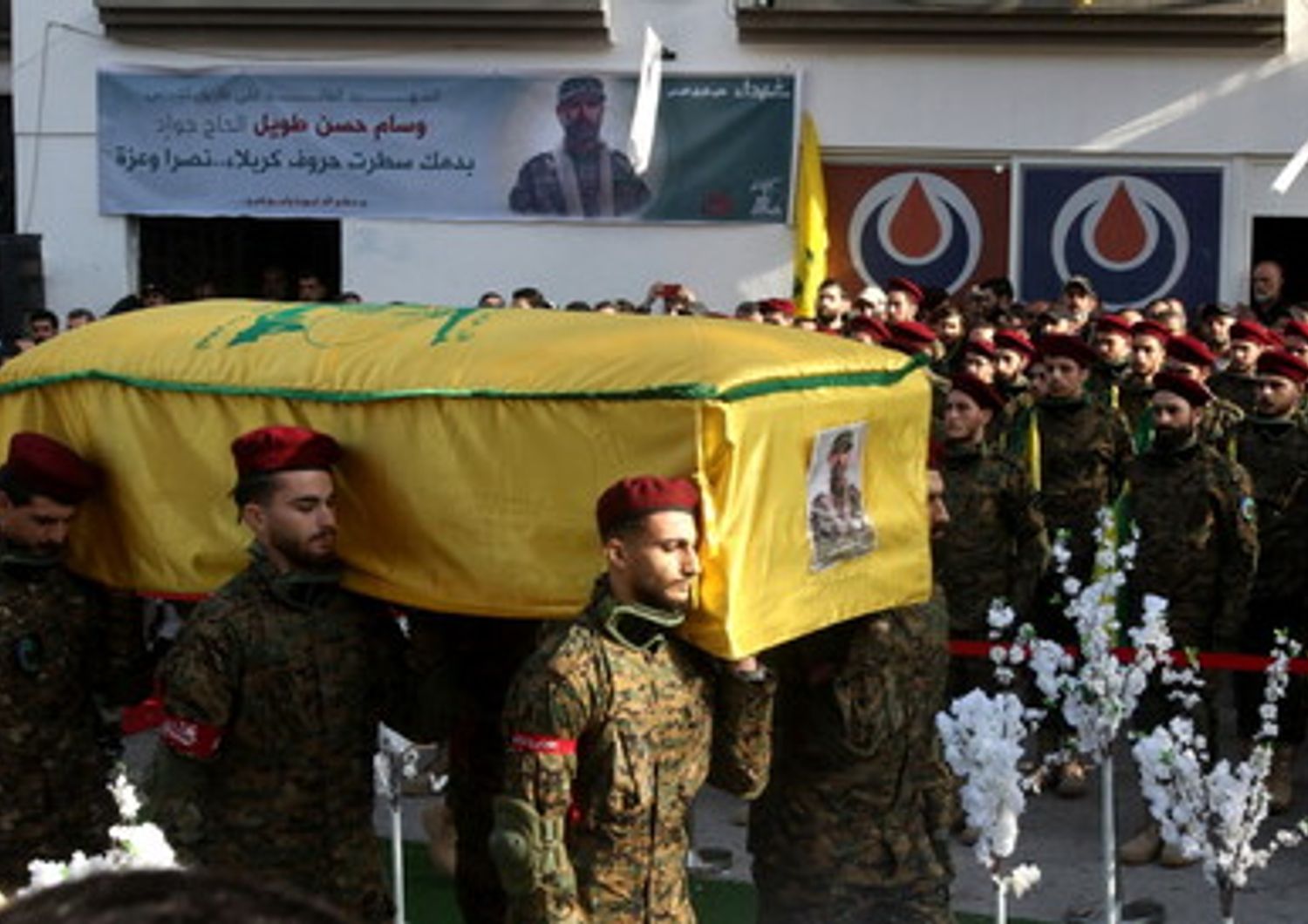 I finerali del comandante di Hezbollah Wissam Tawil