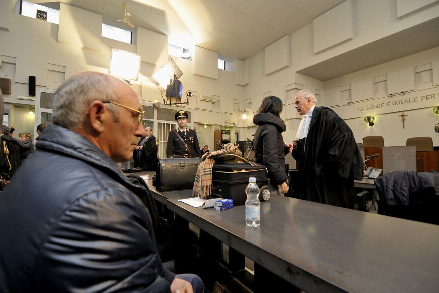 Michele Misseri, durante una pausa del processo per il delitto di Avetrana il 31 gennaio del 2012