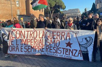 La manifestazione a Roma pro-Palestina