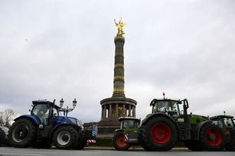 Protesta degli agricoltori a Berlino