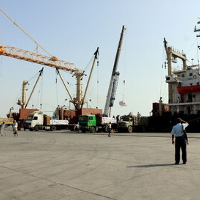Porto di Hodeida, Yemen