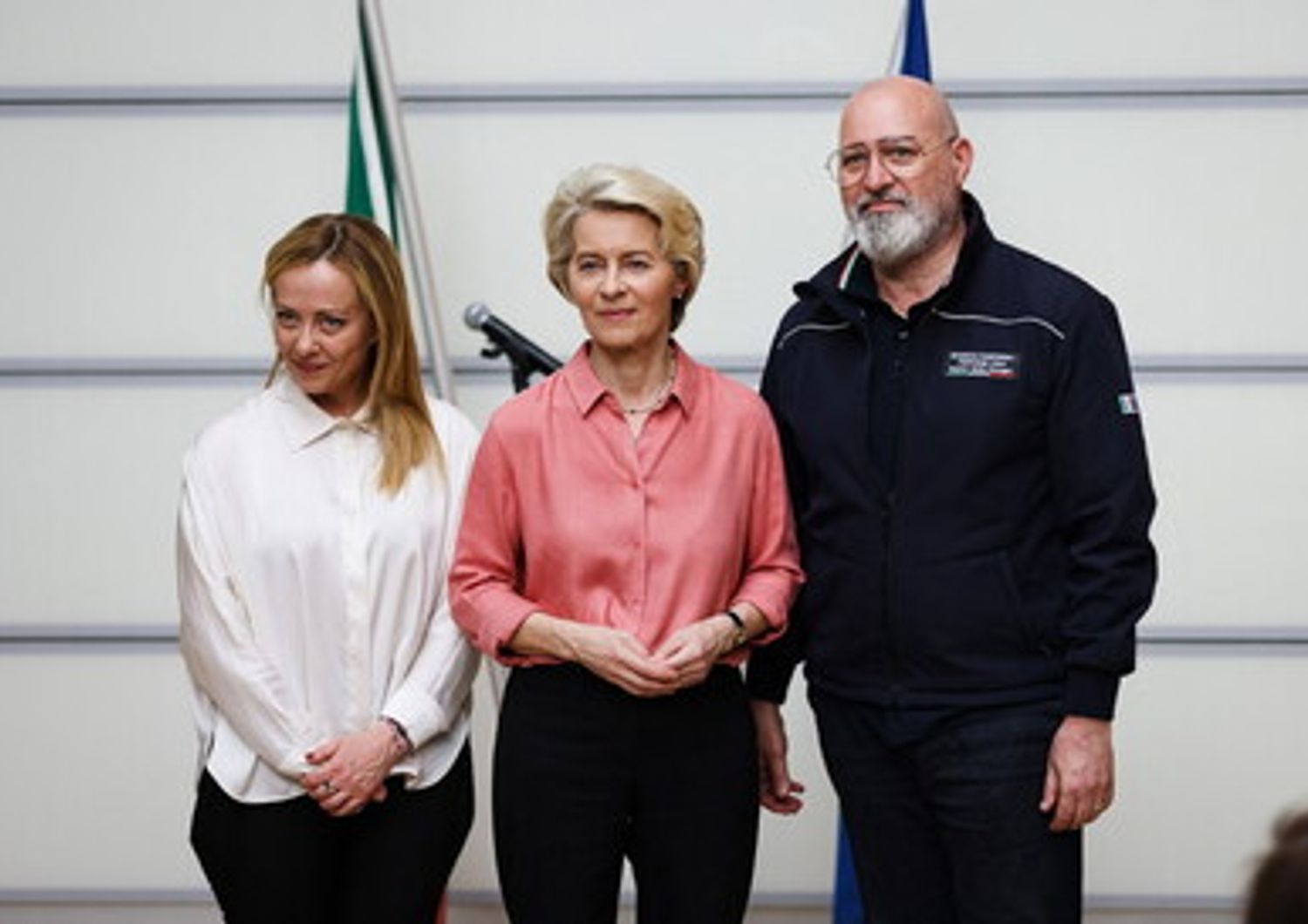 Giorgia Meloni - Ursula von der Leyen - Stefano Bonaccini