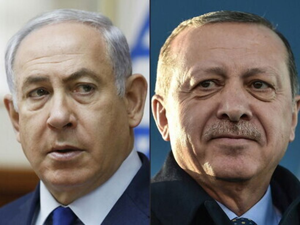 Il premier israeliano Netanyahu e il presidente turco Erdogan