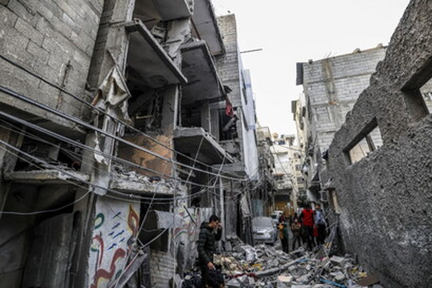 Distruzione a Rafah, nel sud della Striscia di Gaza