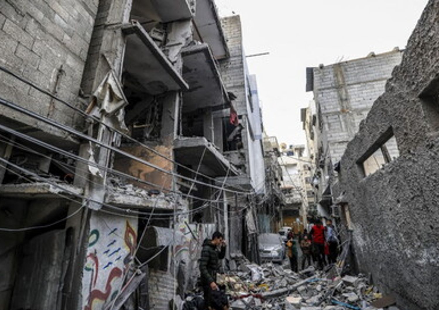 Distruzione a Rafah, nel sud della Striscia di Gaza