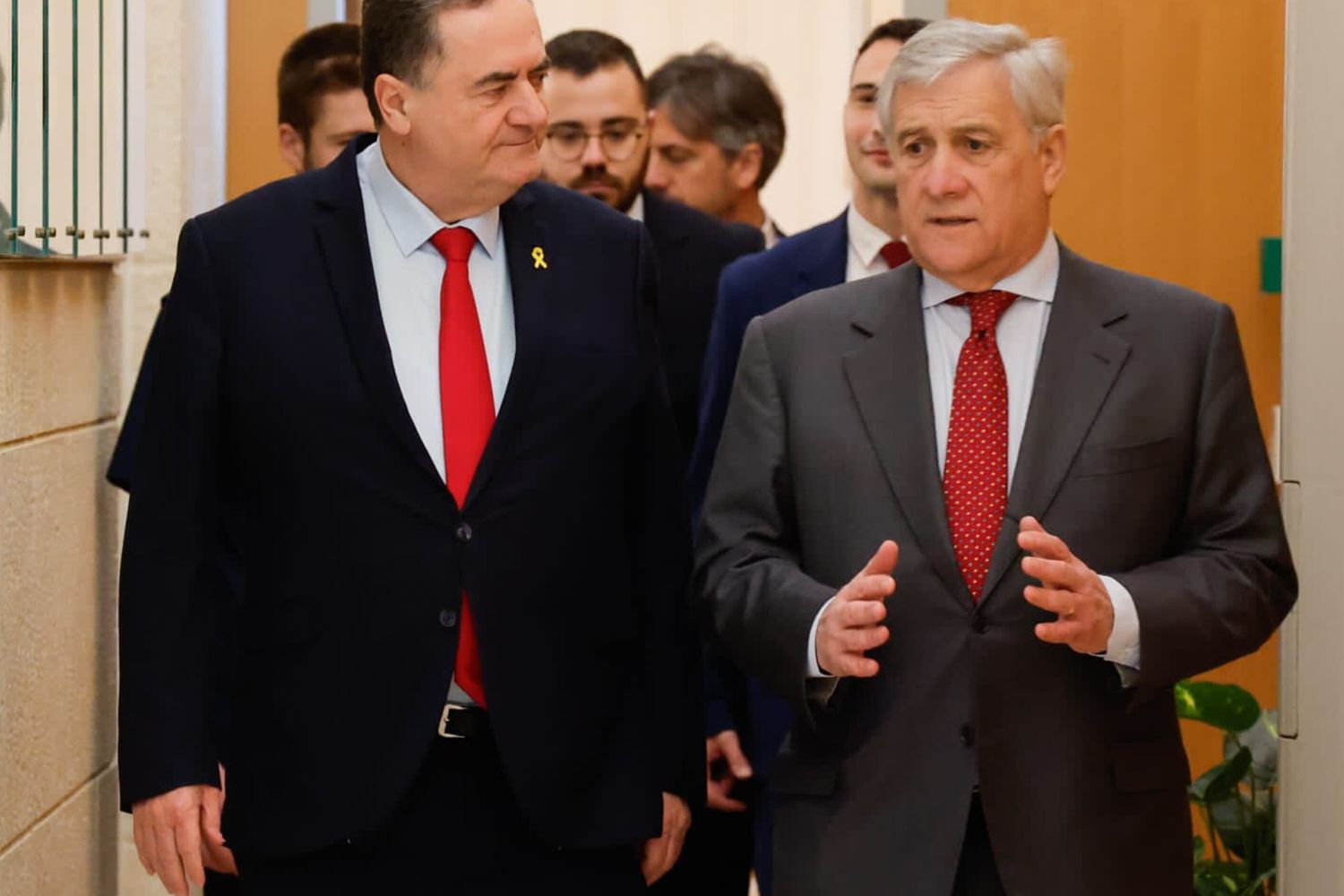 Antonio Tajani e Israel Katz