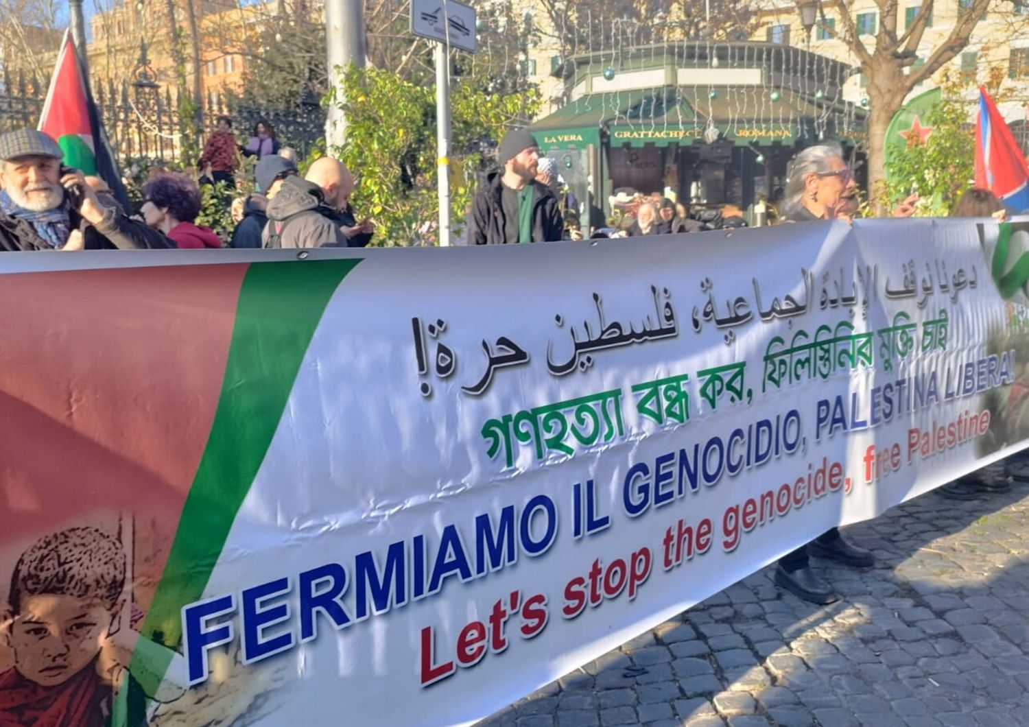 A Roma sit-in Pro Palestina 
