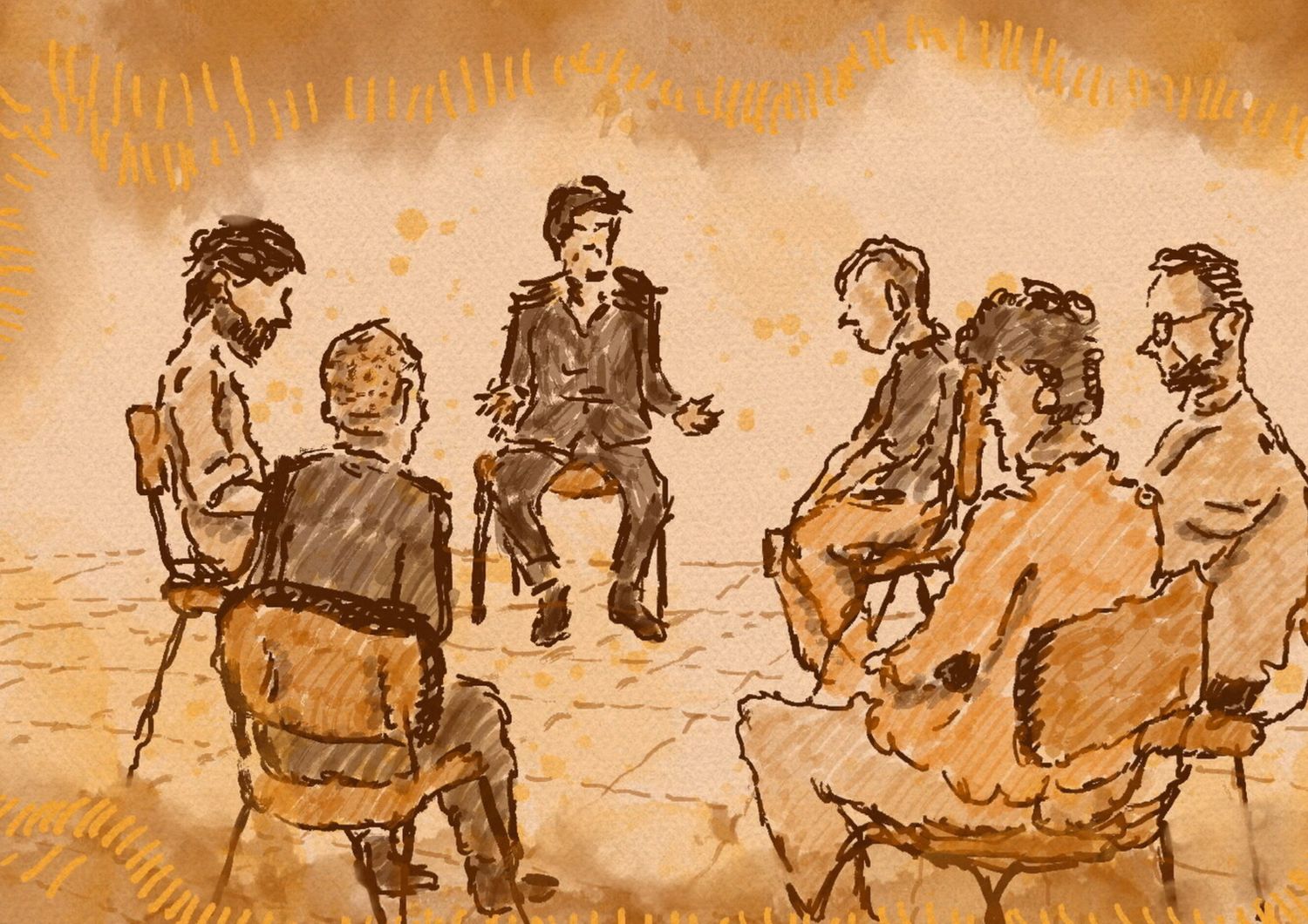 &nbsp;Il pm Alberto Nobili raffigurato insieme ai partecipanti alla lettura