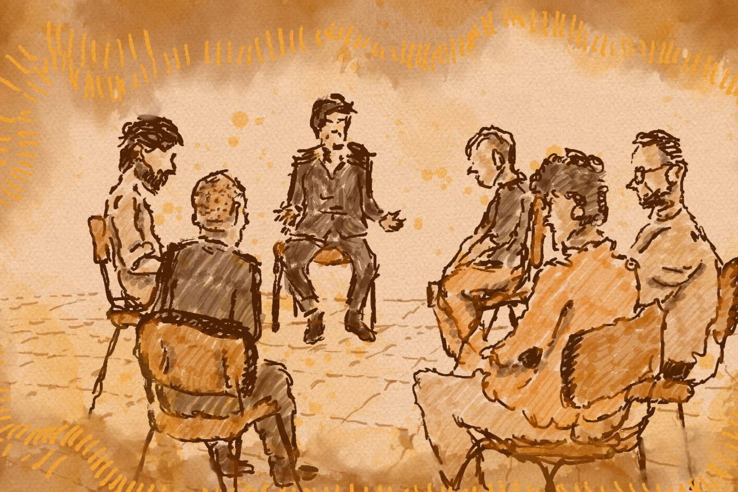 &nbsp;Il pm Alberto Nobili raffigurato insieme ai partecipanti alla lettura