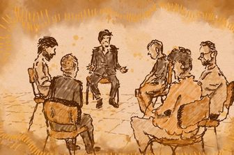 &nbsp;Il pm Alberto Nobili raffigurato insieme ai partecipanti alla lettura