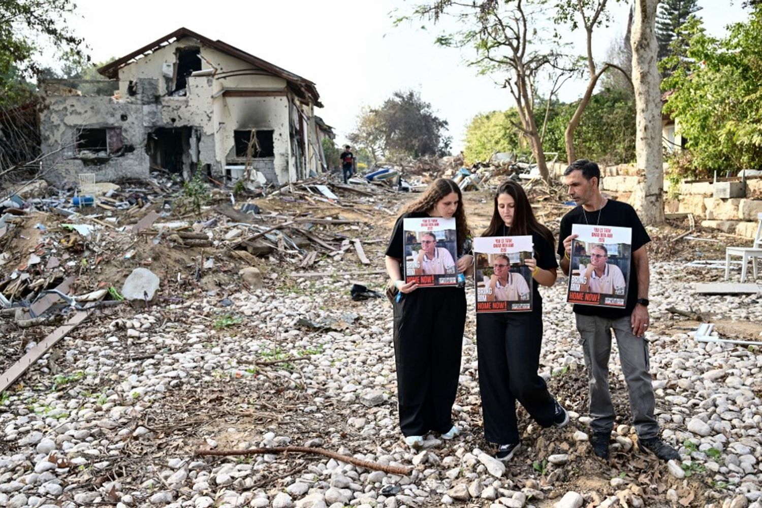 Parenti di un ostaggio rapito il 7 ottobre